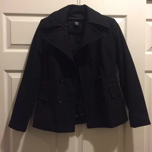 Black Banana Republic Wool Peacoat